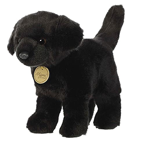 Aurora® Realistic Miyoni® Black Labrador Stuffed Animal - Lifelike Detail - Cherished Companionship - Black 10 Inches - Image 1