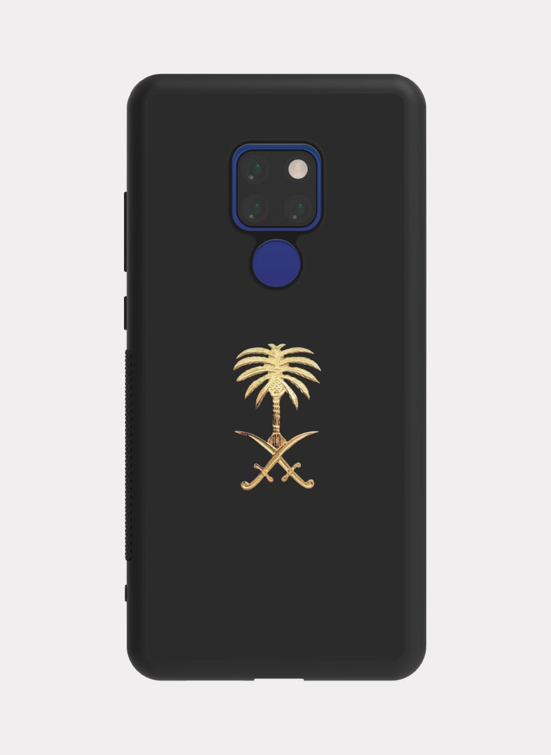 بكسلات كفر هواوي ميت 20 شعار المملكة العربية السعودية ذهبي - Image 1