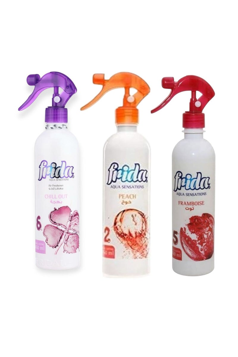 مجموعة معطرات الغرف فريدا 460x3 - خوخ - استرخاء - توت