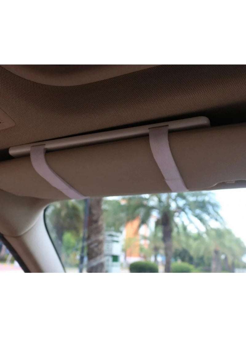 PRASONX - Car Visor Vanity Mirror Rechargeable LED Light Makeup Mirror for All Car Universal Car Sun Visor Mirror Innovative Car Mirror Accessories Black - Image 1