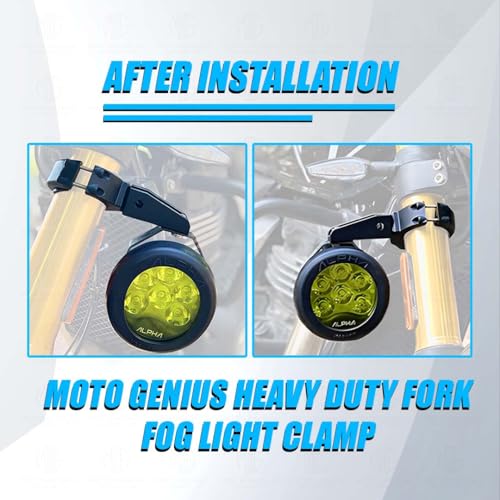 Moto Genius Universal Fog Light Mount | Durable Clamps for Off-Road Lights, Driving Lights & More, 51 MM (Pack of 2) - Image 5