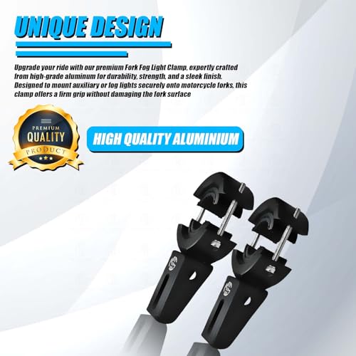 Moto Genius Universal Fog Light Mount | Durable Clamps for Off-Road Lights, Driving Lights & More, 51 MM (Pack of 2) - Image 2