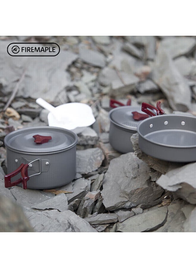 Fire-maple 202 Camping Cookware Set, Outdoor Camping Picnic Equipment, Portable Cooking Utensils, Storage Set For 2-3 People - Image 4