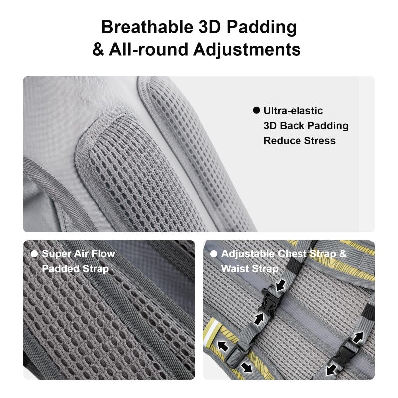 Everfun Hydration Backpack 18L with Water Bladder 2L and Rain Cover, Hiking Water Backpack Men Women Hydration Pack Insulated Lightweight Day Hydropack for Hiking, Biking, Running, Festivals - Image 4