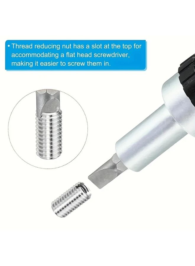 10pcs Silvery Stainless Steel Thread Adapter Set M10x1 5 Male To M6x1 Female Reducer Nut 20mm Screw Conversion Plug - Image 3