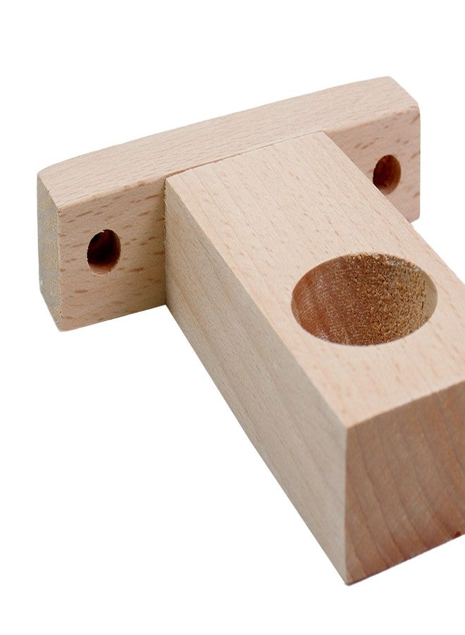 Antrader Curtain Rod Holders,4Pcs Wood Curtain Rod Holder Unfinished Wooden Curtain Rod Holder Brackets,Inner Hole Diameter 32mm/1.25" - Image 5