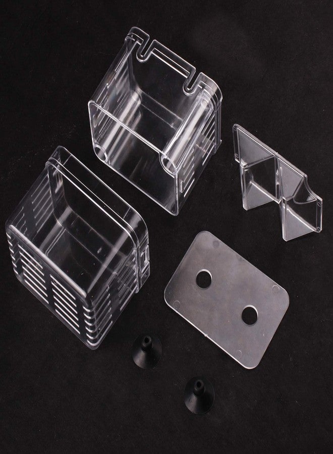 Tiberham Acrylic Floating Fish Hatchery Isolation Box, Double Layer Fry Hatching Incubator Breeding Rearing Trap, Aquarium Tank Fish Parenting Container Divider with Suction Cups - Image 5