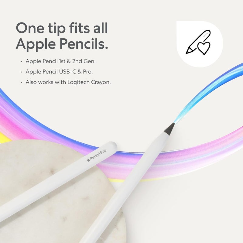 Paperlike رؤوس أقلام (4X) لقلم أبل الجيل الأول والثاني، USB-C و Pro – أكثر متانة بمعدل 10 مرات، زيادة خفيفة في التحكم على واقيات الشاشة ذات الإحساس الورقي. - Image 4