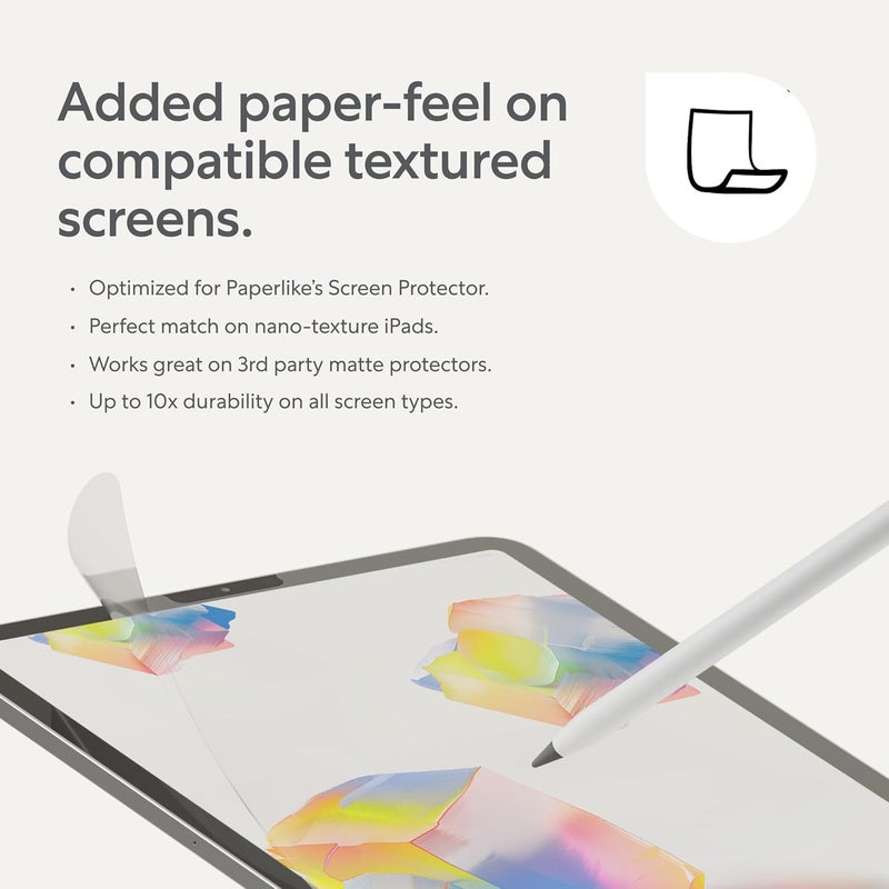 Paperlike رؤوس أقلام (4X) لقلم أبل الجيل الأول والثاني، USB-C و Pro – أكثر متانة بمعدل 10 مرات، زيادة خفيفة في التحكم على واقيات الشاشة ذات الإحساس الورقي. - Image 2