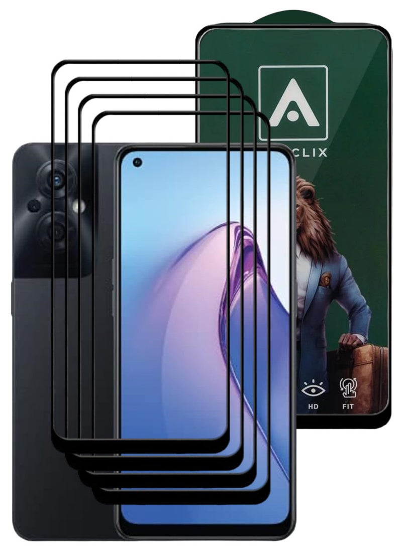 ACLIX 4 Pieces Antistatic ESD Dustproof Premium Quality High Definition Tempered Glass Screen Protector Designed For Oppo Reno8 Z - Image 1