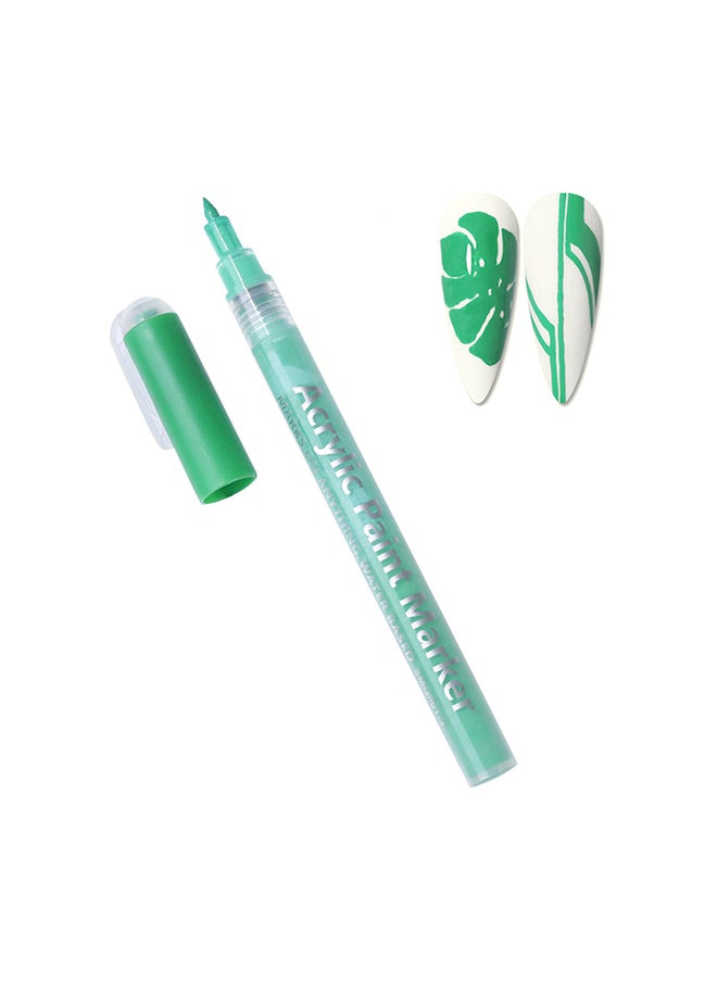 brunson Acrylic Paint Markers Pens  for Nails Painting Wood Fabric Card Paper Ceramic & Glass Paint Marker  APM(LightGreen)  - Image 1