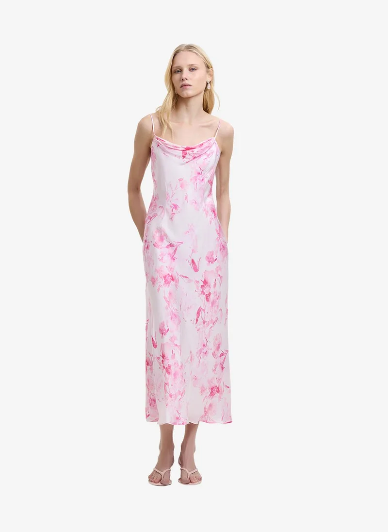 Women's Pink Icing Oona Satin Sophie Flr Midi Dress