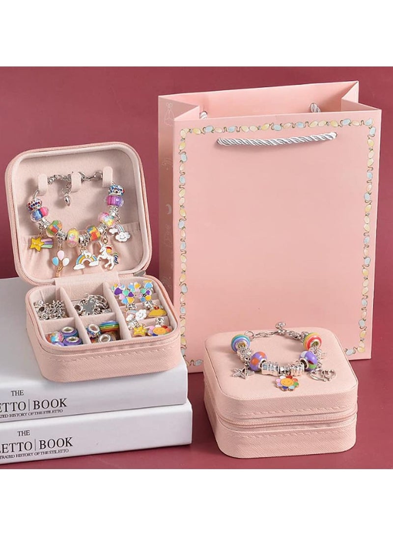 SYOSI Charm Bracelet Making Kit 66 Pcs Gift Boxed Jewelry Supplies Charms DIY Crafts Gifts Set - Image 2