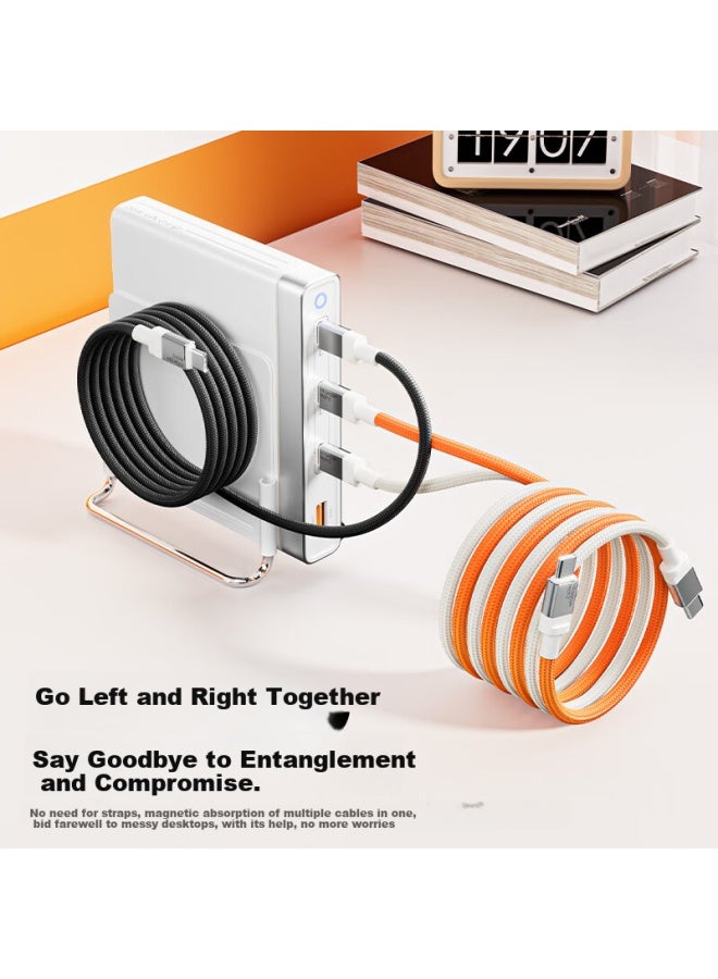 MOVESPEED Magnetic Data Cable, 240w/100w Fast Charging, Dual-head Type-c 6a Charging Cable, Suitable For Car, Tablet, Apple 16, Android Phones, Laptops - Image 3