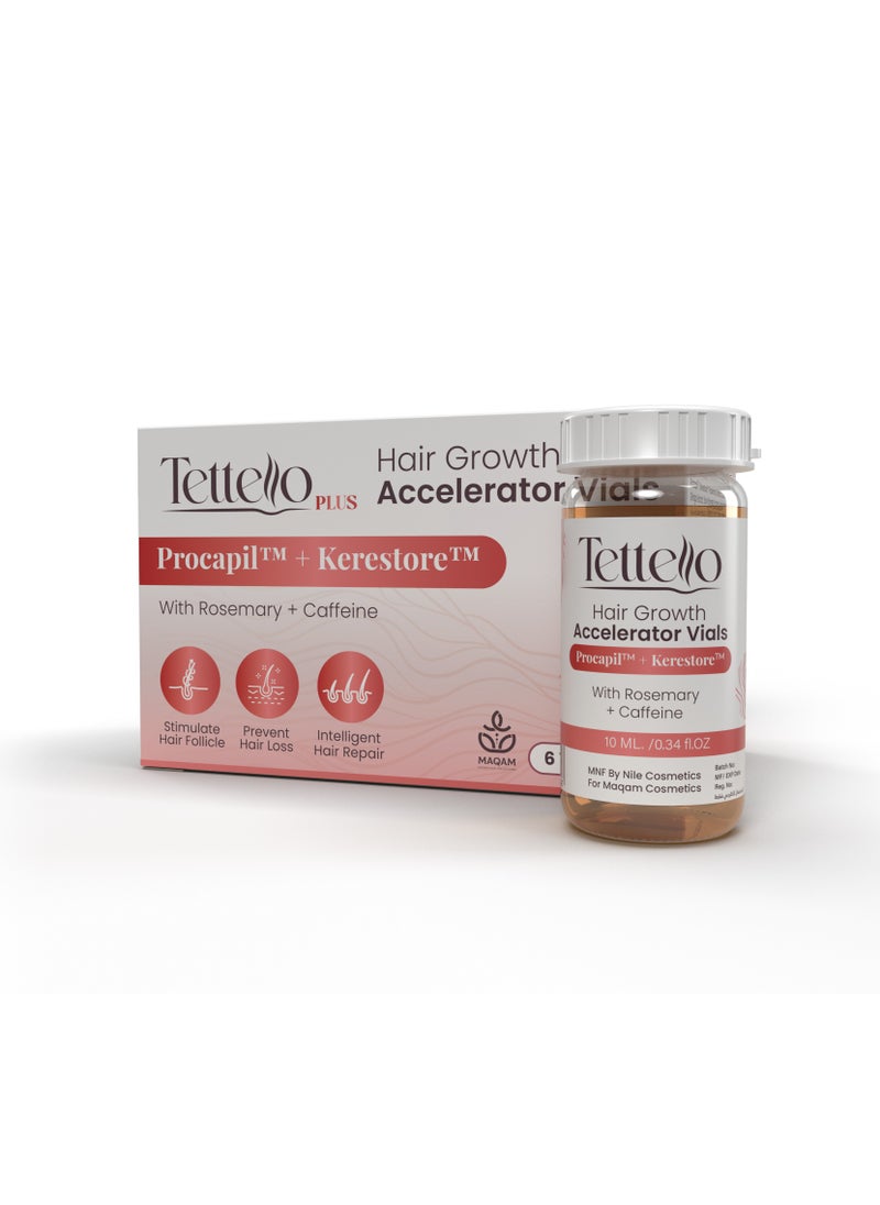 Tettello - Tettello Hair Growth Accelerator Vials Plus 6 * 10 ml - Image 1