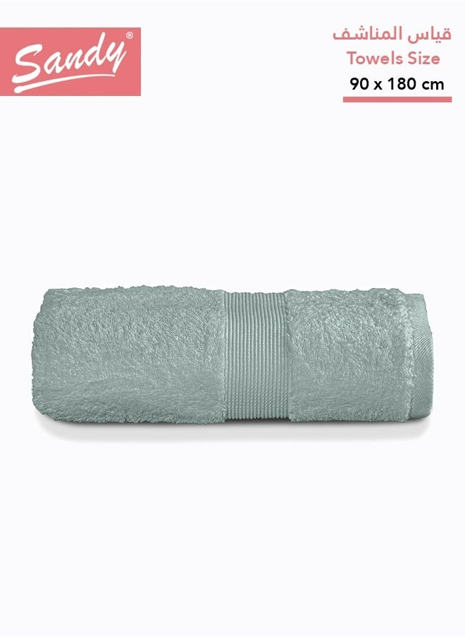 Sandy Sandy Extra Large Bath Towel Premium Hotel Quality 100% Cotton Made in Egypt, Soft Quick Drying and Highly Absorbent (90x180 cm) - Pistachio  - Image 1