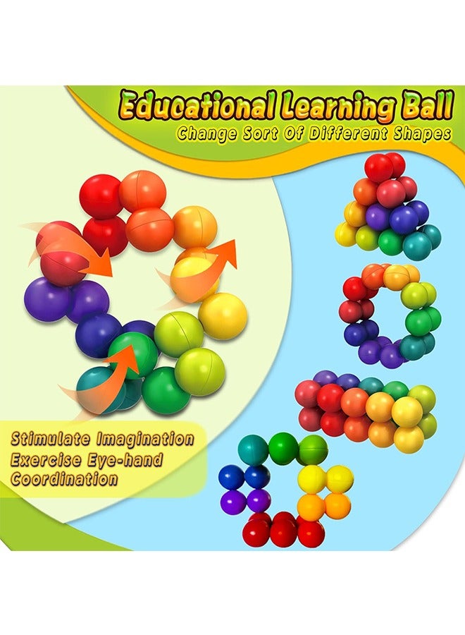 2 Pack Sensory Fidget Toys for Kids Toddler Boys, Autism Figette Ball Autistic ADHD Cool Desk Toy, Calm Down Travel Airplane Essentials Toys for Age 3-12 Year Old, Stuffers Gift for Kids Teens Girls - Image 4