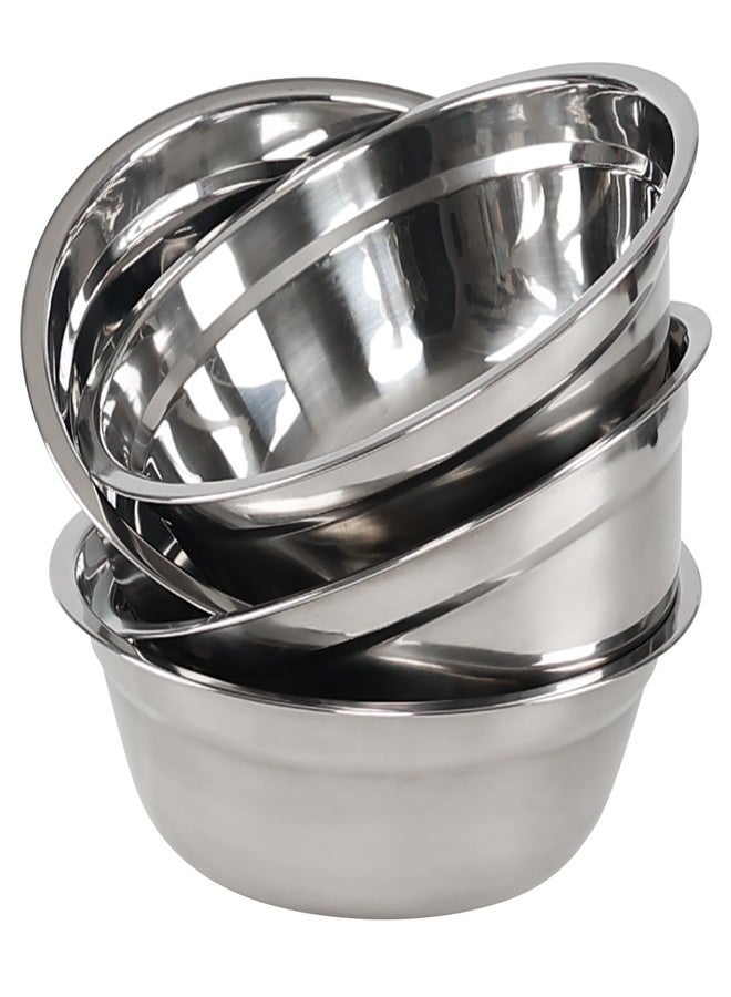 Xyskin Set of 4 Stainless Steel Mixing Bowl Set, Metal Serving Bowls, Great for Cooking, Baking, Prepping - Image 1
