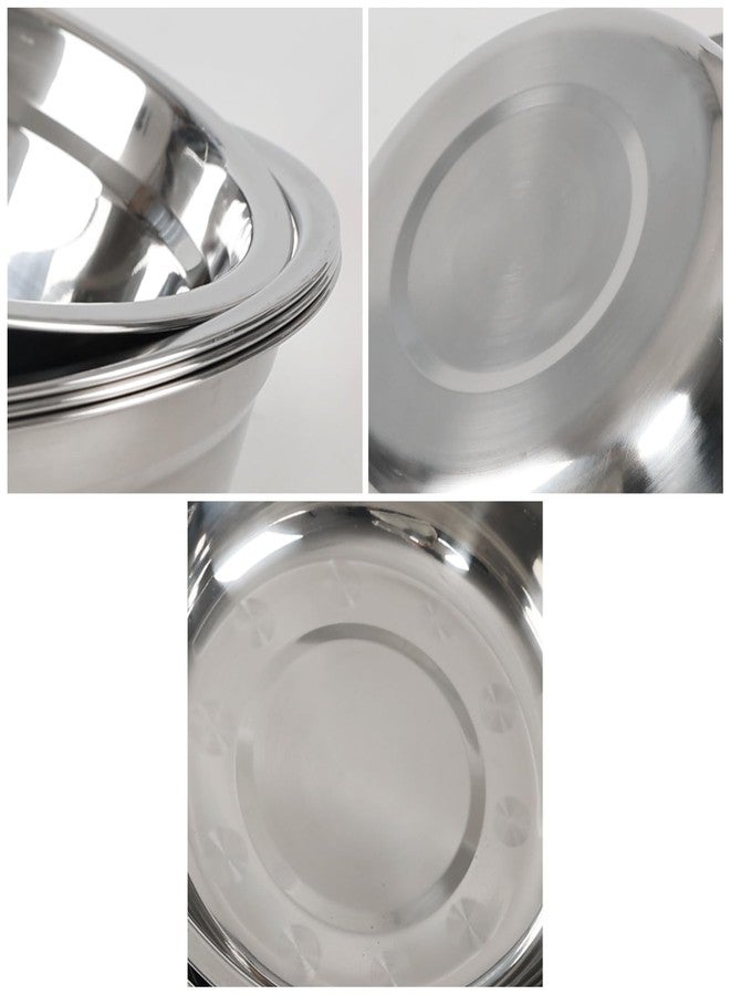 Xyskin Set of 4 Stainless Steel Mixing Bowl Set, Metal Serving Bowls, Great for Cooking, Baking, Prepping - Image 3