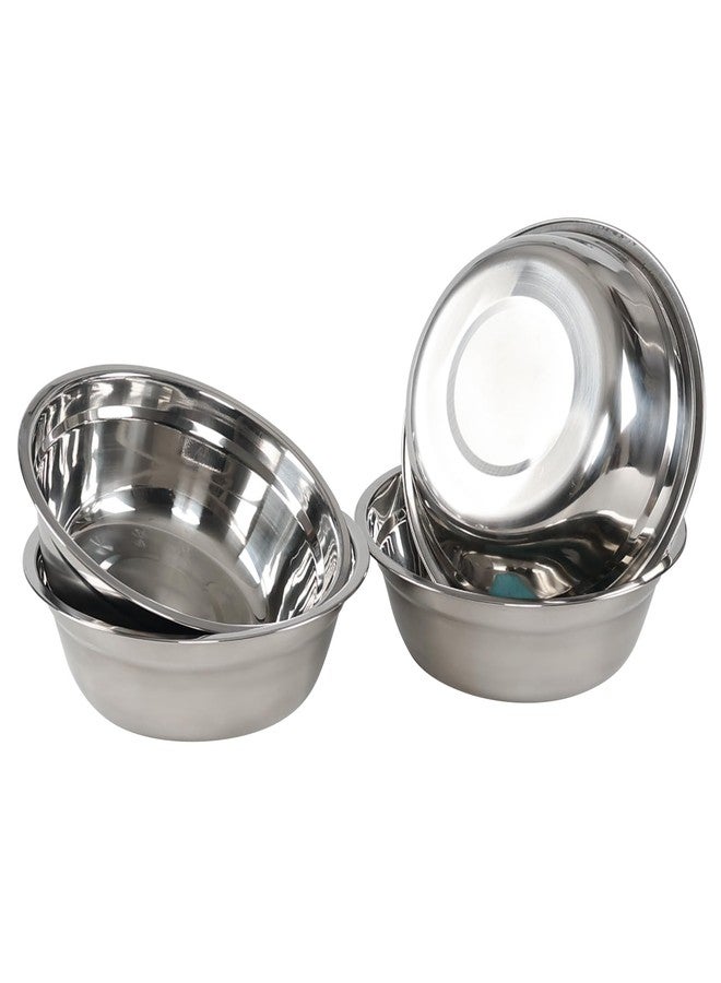 Xyskin Set of 4 Stainless Steel Mixing Bowl Set, Metal Serving Bowls, Great for Cooking, Baking, Prepping - Image 5