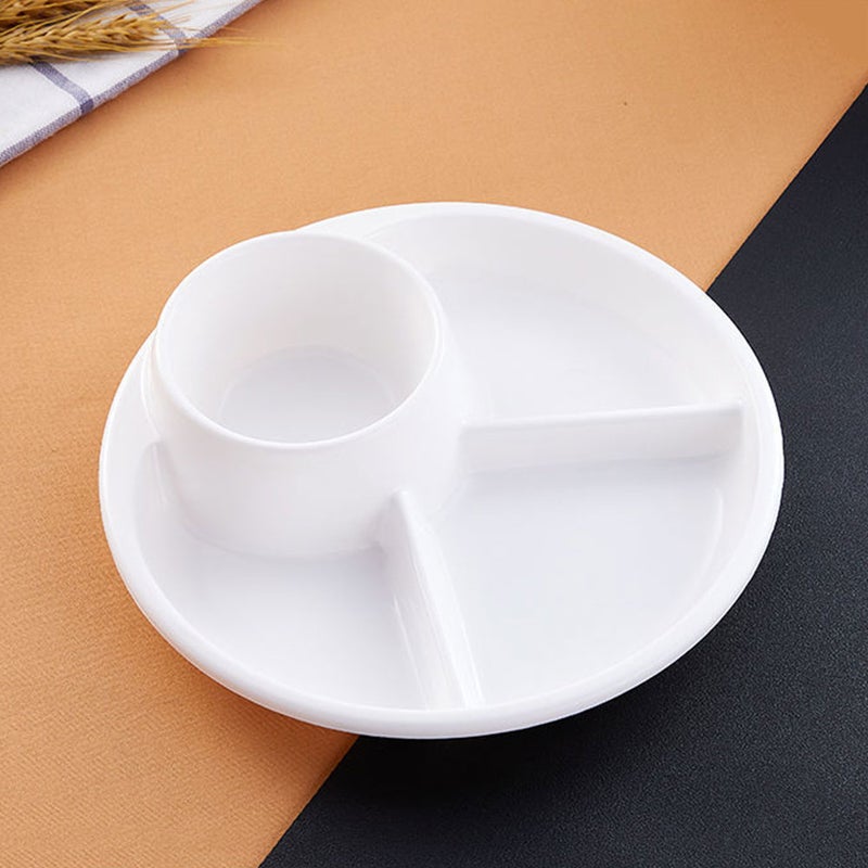 2pcs Divided Plates Dinner Plates Household Food Dishes Compartment Food Storage Dish - Image 2
