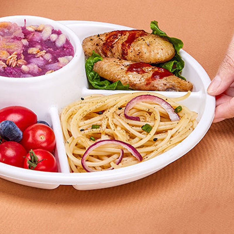 2pcs Divided Plates Dinner Plates Household Food Dishes Compartment Food Storage Dish - Image 4