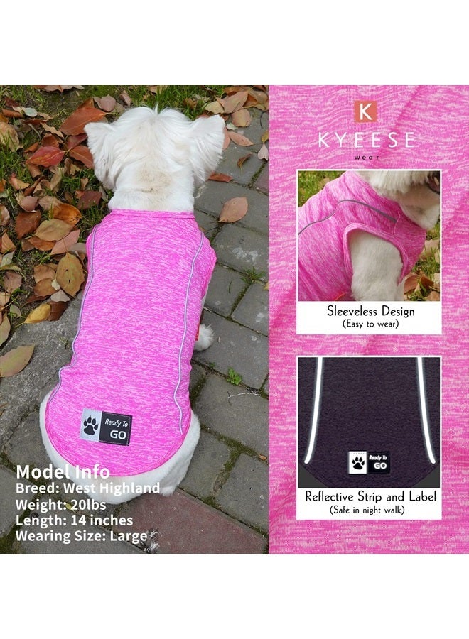 Dog Shirt for Large Dogs Quick Dry Soft Breathable Protects Against Foxtails Dog T-Shirt with Reflective Stripe Lightweight Tank Top Summer Stretchy Sleeveless Vest, Rose Red, 3XL