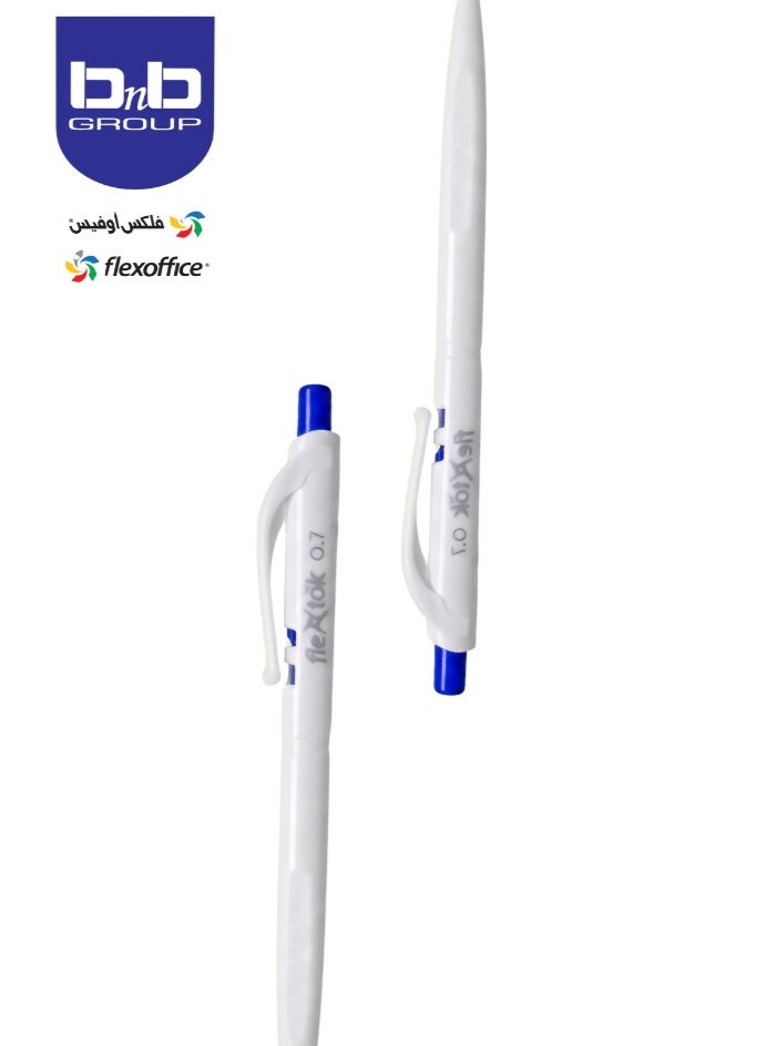 FLEXOFFICE Smooth Ink Pen FO-GELB036: 0.7 mm tip, Blue, 50 pcs/Box Quick Smooth Writing, Ball point Pens, for School, Office Supplies - Image 3