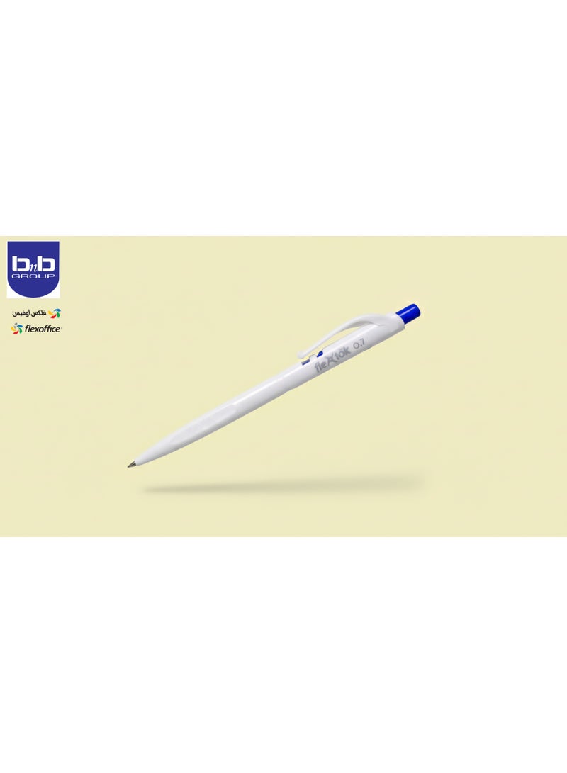 FLEXOFFICE Smooth Ink Pen FO-GELB036: 0.7 mm tip, Blue, 50 pcs/Box Quick Smooth Writing, Ball point Pens, for School, Office Supplies - Image 4