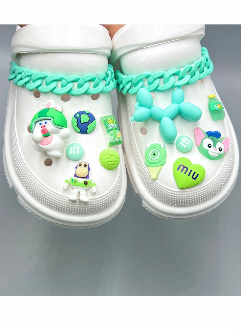 Excefore Shoe Decoration Charms 1 Set 3D Charm for Hole Hole Shoe Buckle Party Favors ​Mini Charm Bracelet Wristband Decoration for Men Women Kid  - Image 1
