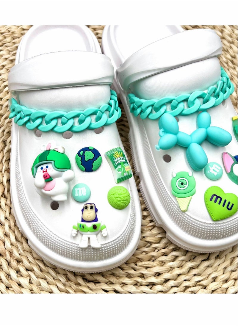 Excefore Shoe Decoration Charms 1 Set 3D Charm for Hole Hole Shoe Buckle Party Favors ​Mini Charm Bracelet Wristband Decoration for Men Women Kid  - Image 3