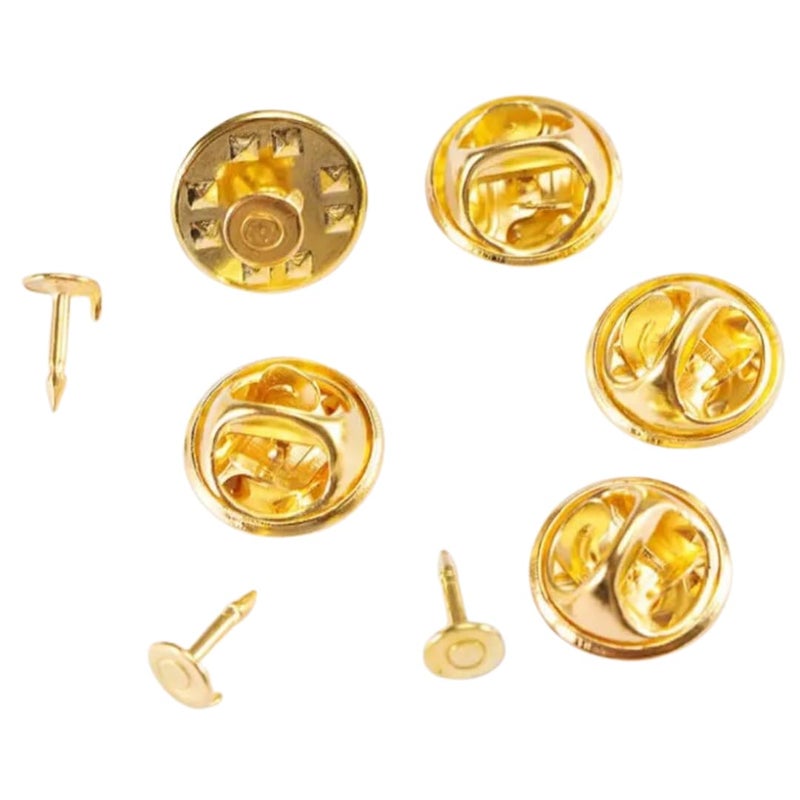 Kidultz Kidultz Butterfly Metal Clutch Locking Gold Clasp Pin Backs for Badge, Craft and Jewellery Making, Tie Clip Pin Label Clasps Fastener (10)  - Image 1