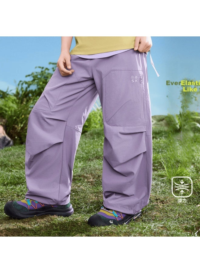 Ask Junior Kids Outdoor Sports Waterproof Sun-protective Cargo Pants Purple - Image 2