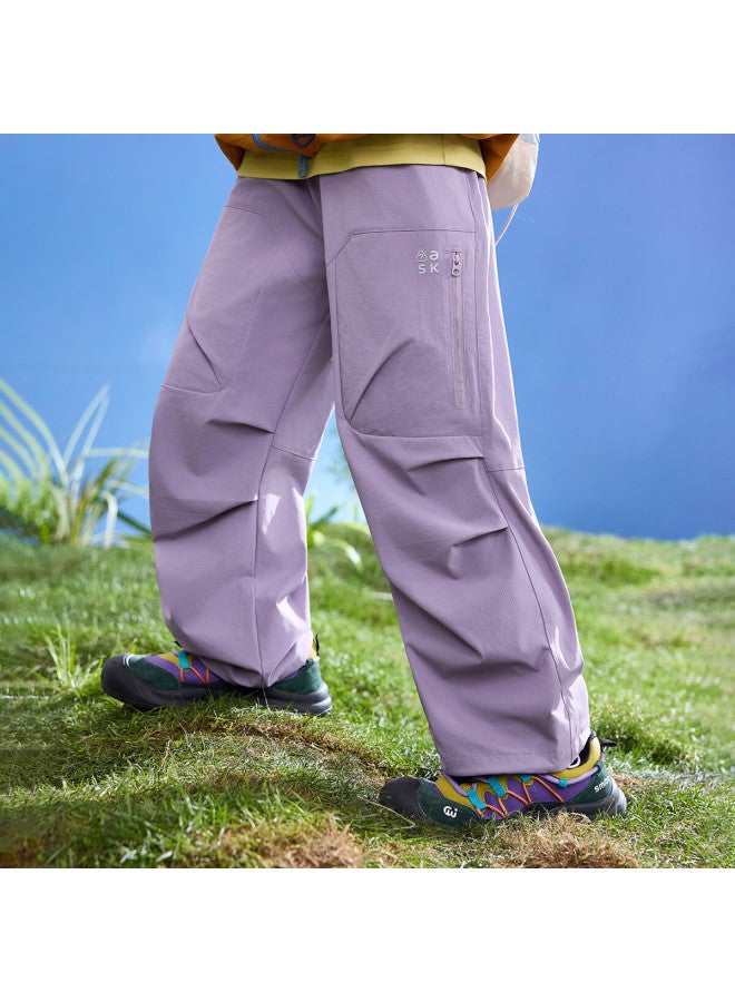 Ask Junior Kids Outdoor Sports Waterproof Sun-protective Cargo Pants Purple - Image 3