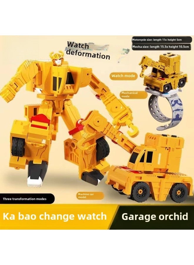 Genuine Mini Special Team Children's Electronic Deformation Watch Toy King Kong Summon Shaper Dinosaur Power Watch-Color:Deformation Watch-Crane Coolan  - Image 1