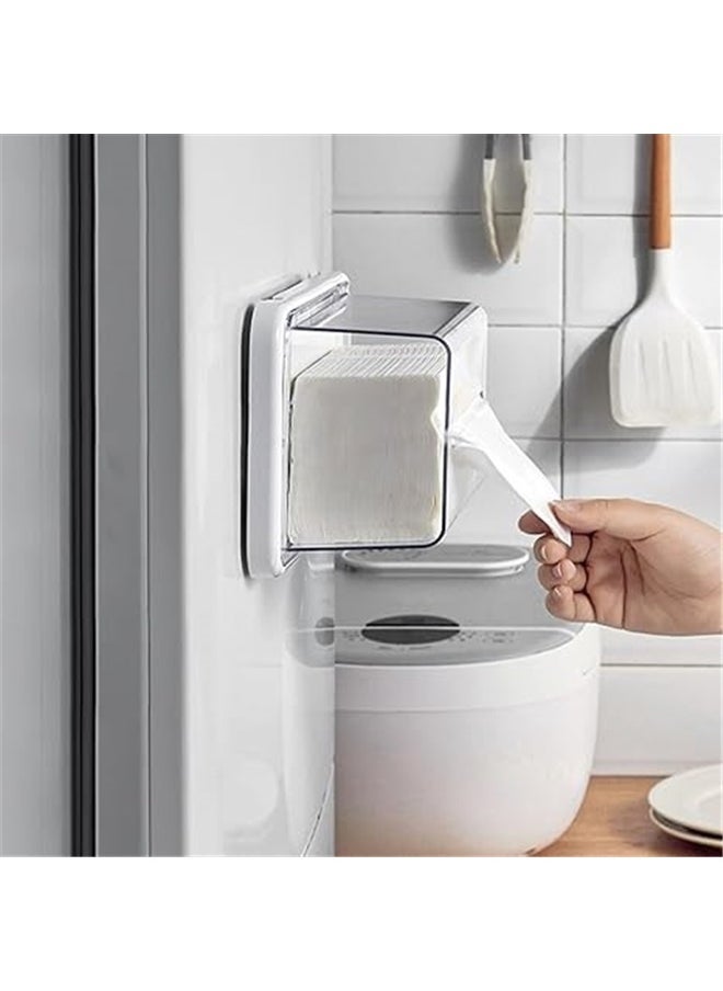 Generic - Box Shelves Decor for Shelf Refrigerator Stand Toilet Paper Dispenser Paper Towel Holder Wall Tissue Dispenser Container Toilet Paper Holder，Wall Mounted Paper Roll Tissue Box 25.7*9.5*15.3cm - Image 1