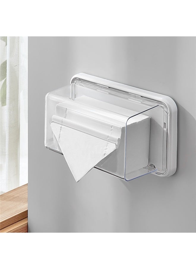 Generic - Box Shelves Decor for Shelf Refrigerator Stand Toilet Paper Dispenser Paper Towel Holder Wall Tissue Dispenser Container Toilet Paper Holder，Wall Mounted Paper Roll Tissue Box 25.7*9.5*15.3cm - Image 1