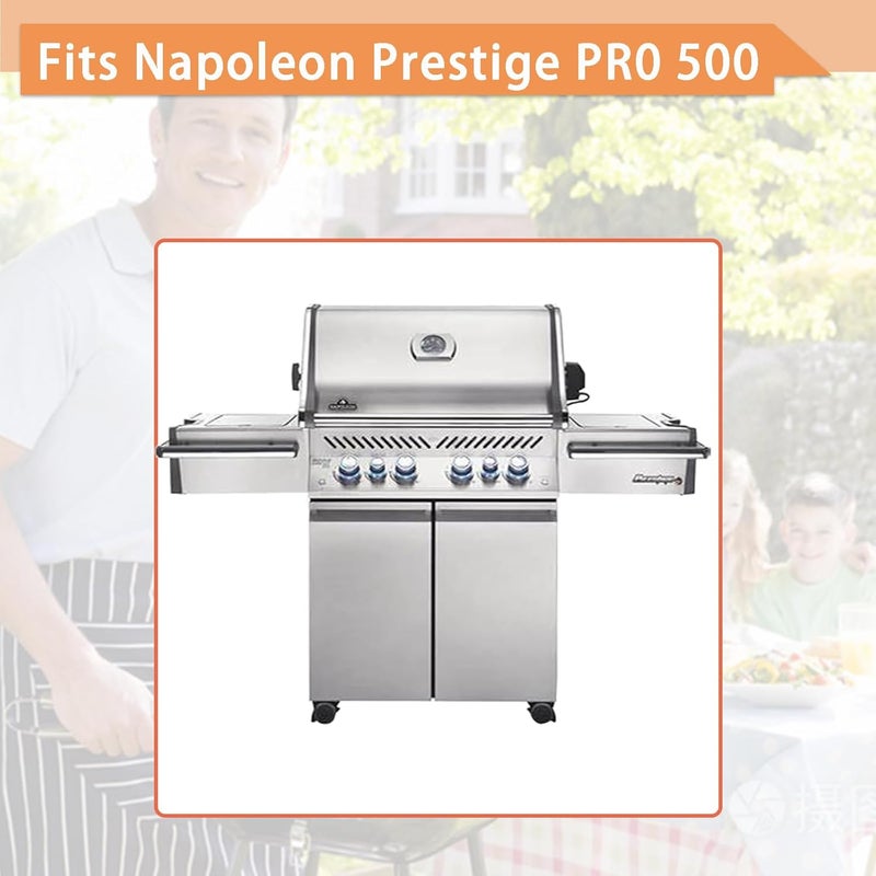 Zemibi Grill Grates Replacement for Napoleon Prestige PRO 500 Gas Grills, Cast Iron Grill Cooking Grids, 17 3/4", 2 Pack - Image 3