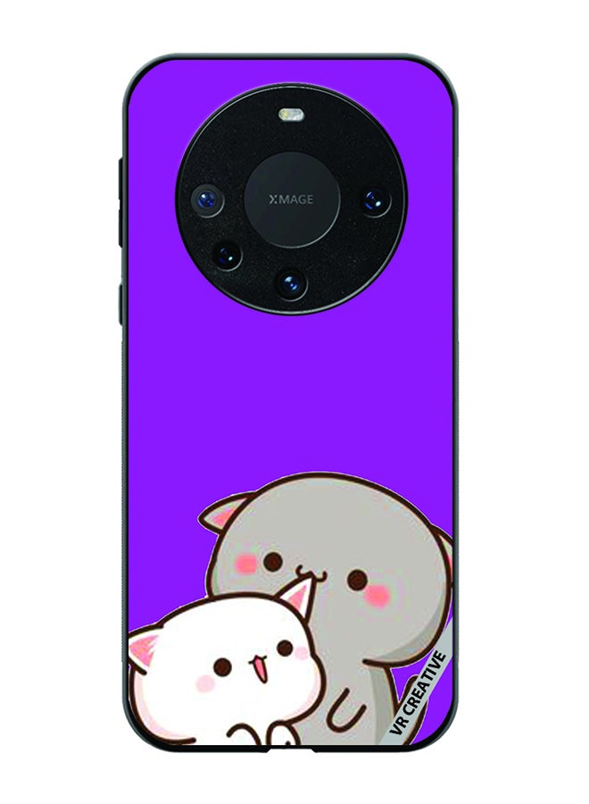 VR CREATIVE Protective Case Cover For Huawei Mate 60 Two Cute Cats Design Multicolour - Image 1
