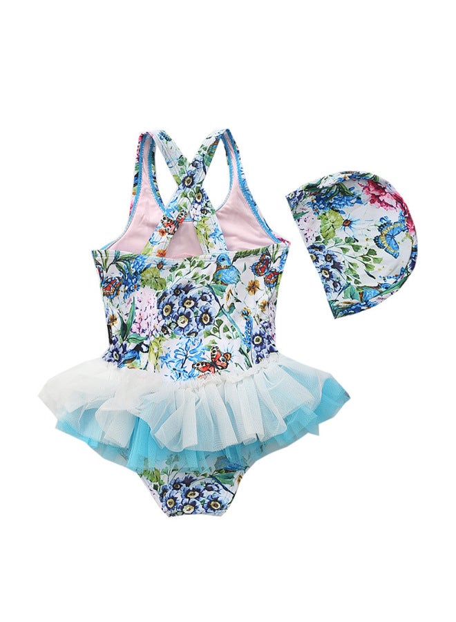 Children's Swimsuit For Girls, One-piece Baby Swimsuit, Ballet Skirt Swimsuit, Toddler Gauze Skirt Style