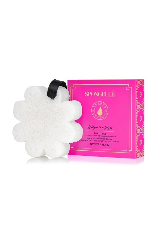 spongelle Flower Boxed 14+ Uses Bath Mitts and Cloths, Bulgarian Rose - Image 1