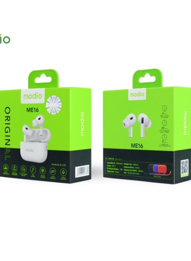 ELTRAZONE ME16 Wireless Bluetooth Earbuds Pro for Android & iPhones – Premium Sound, Comfortable Fit, and Seamless Connectivity (White) - Image 4