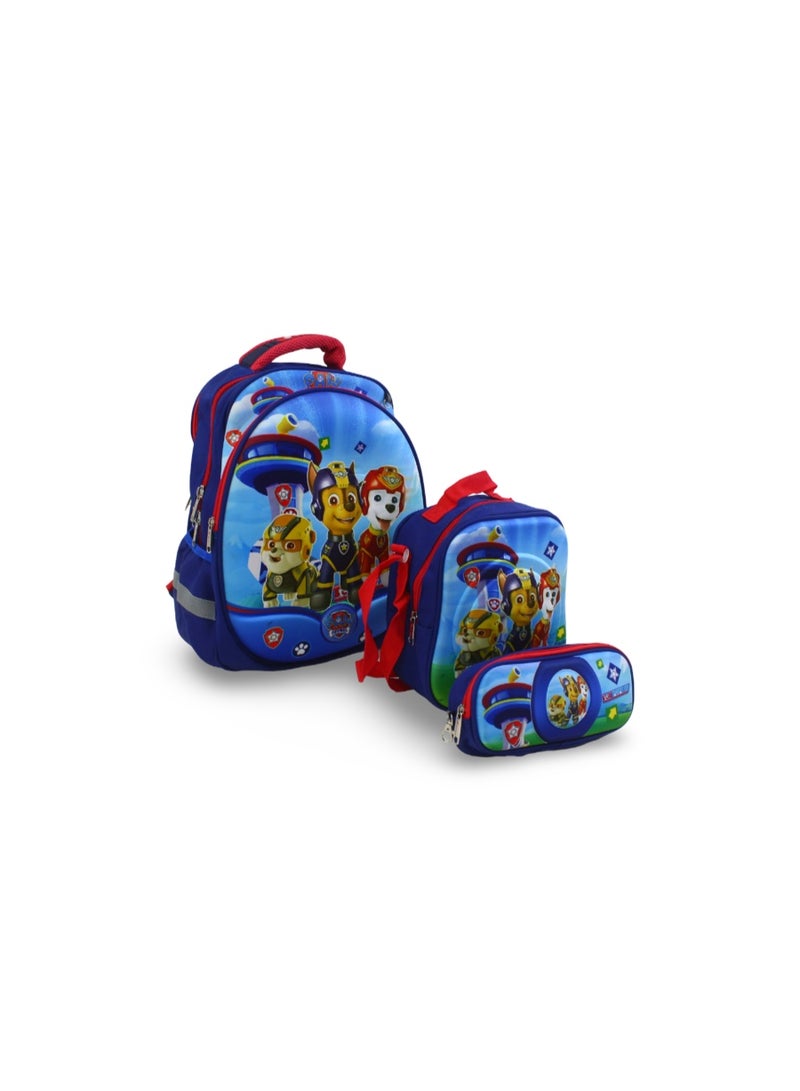 Migo School Set Paw Patrol Backpack 16 Inches – Blue - Image 1