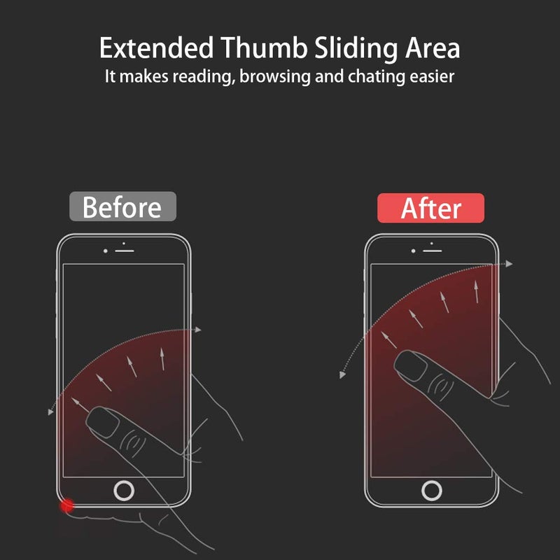 Tomorotec Upgraded World's Slimmest Phone Ring Holder, Tomorotec Ultra Thin Cell Phone Ring Stand Magnetic Car Mount Hook Matte Center Compatible for iPhone X 8 7 Plus 6S 6 5s 5 SE,Galaxy S8 S7 S6 Edge(Black) - Image 2