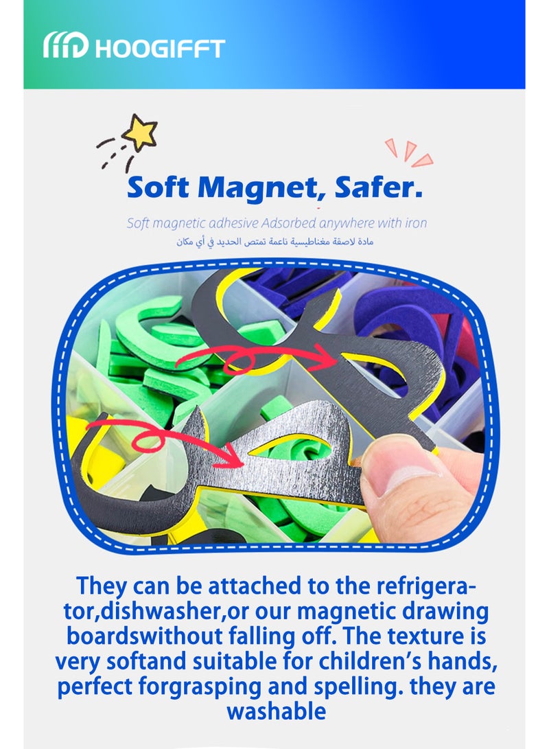 هوغيفت الأبجدية العربية الأبجدية المغناطيسية ولوحات الأرقام ، الأبجدية المدرسية وحزمة اللوحة ، لوحات ألعاب تعلم الأبجدية للأطفال أنشطة التهجئة والتعلم ، مغناطيس مزدوج الوجهين （ 374 قطعة ） - Image 5