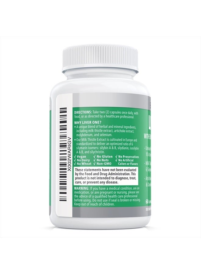 Balance ONE Liver One Supplements - 10 Antioxidant Ingredients for Natural Liver Support - Milk Thistle, Molybdenum, Dandelion, Artichoke - Vegan, Non-GMO - 30 Day Supply - Image 3