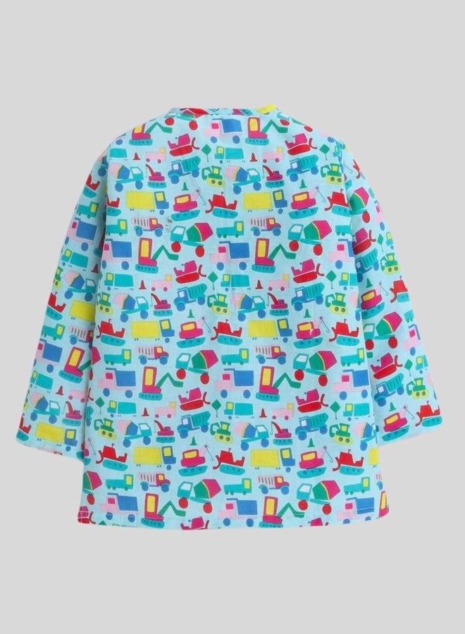 POLKA TOTS Boy’s Super Soft Cotton Kurta Pyjama Set |Night Suit for Kids Boys & Girls (2-3 Y - Multicolor Vehicle) - Image 3