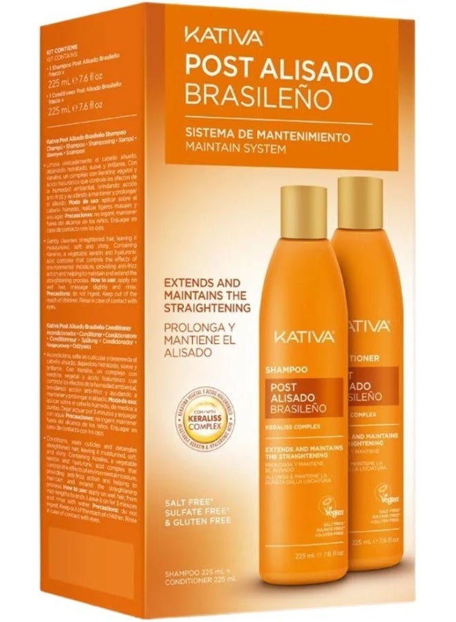 Kativa Post Brazilian Straightening Maintain System Kit - Image 1