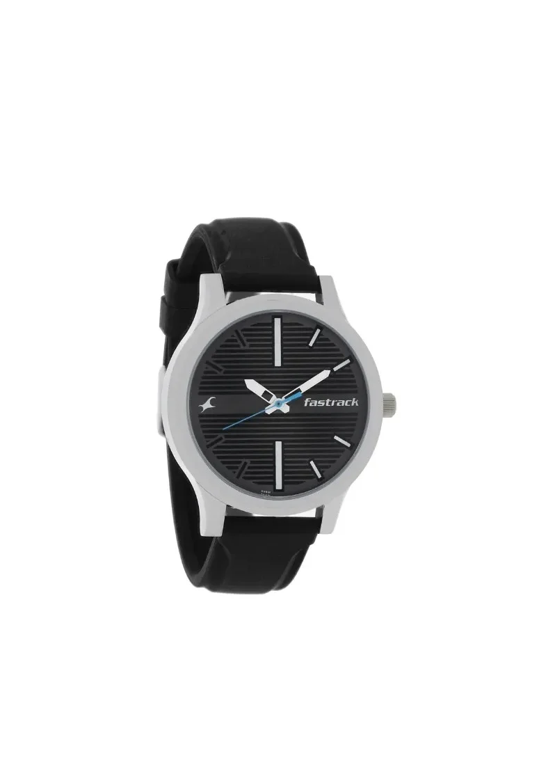 fastrack Fastrack Quartz Analog Watch for Guys Grey Dial With Silicone Strap