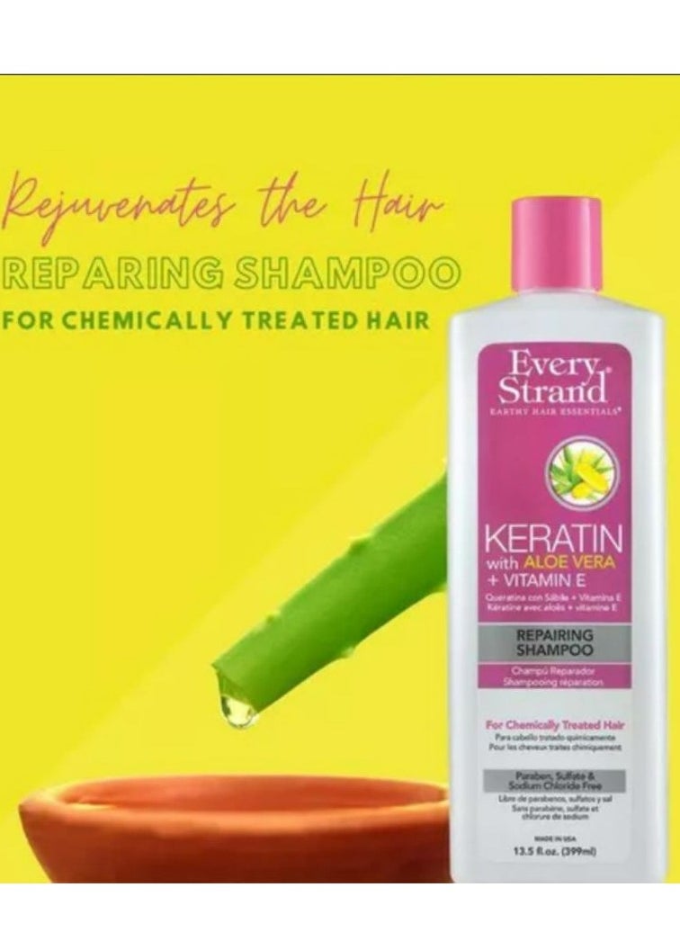Repairing Shampoo Keratin With Aloe Vera & Vitamin E 399 ML
